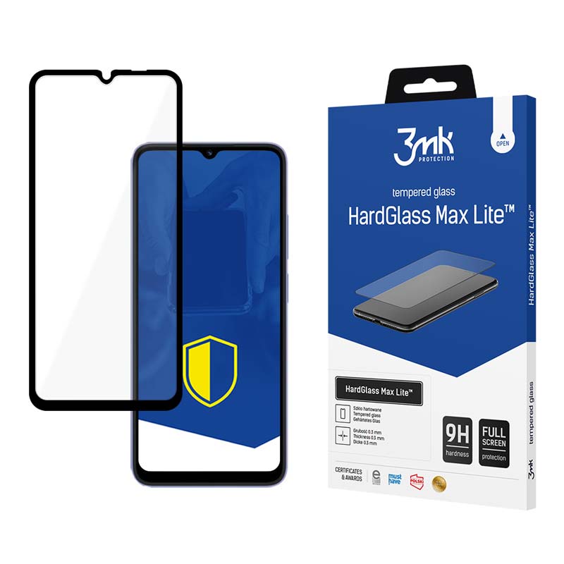 3mk HardGlass Max Lite - gehard glas voor Xiaomi Redmi 12C (zwart)