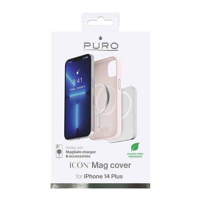 PURO ICON MAG - hoesje voor iPhone 14 Max MagSafe (stofroze)