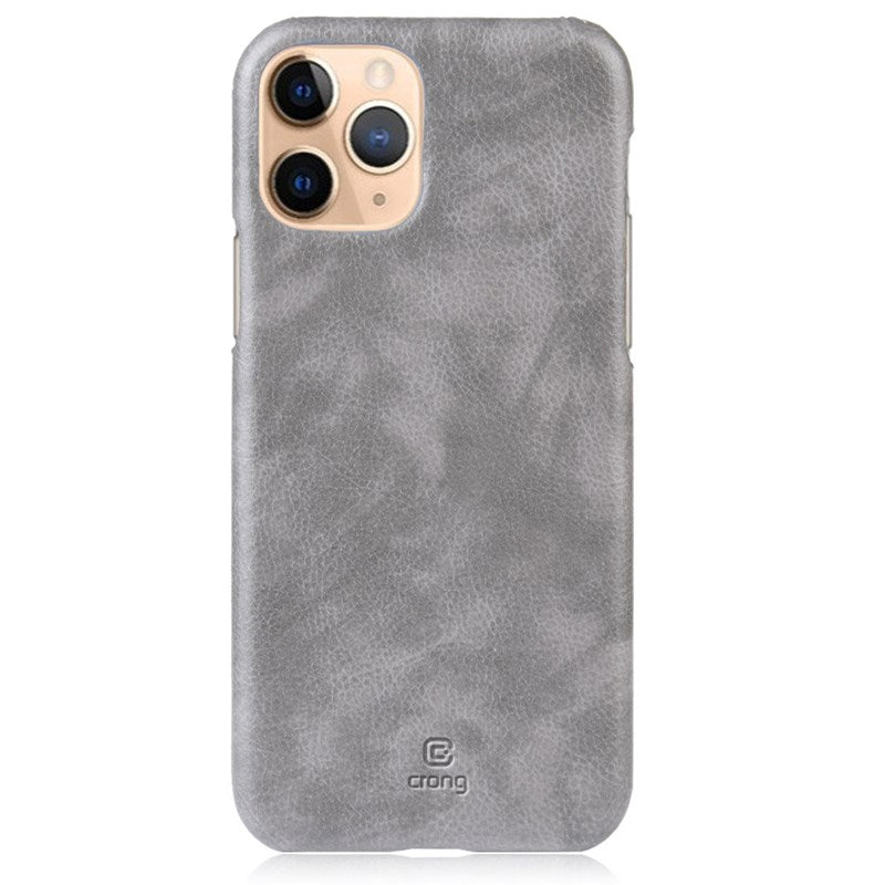 Crong Essential Cover - PU Leather Case for iPhone 11 Pro Max (Gray)