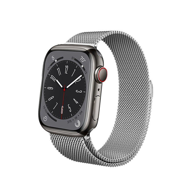 Crong Milano Steel voor Apple Watch 42/44/45 mm (zilver)