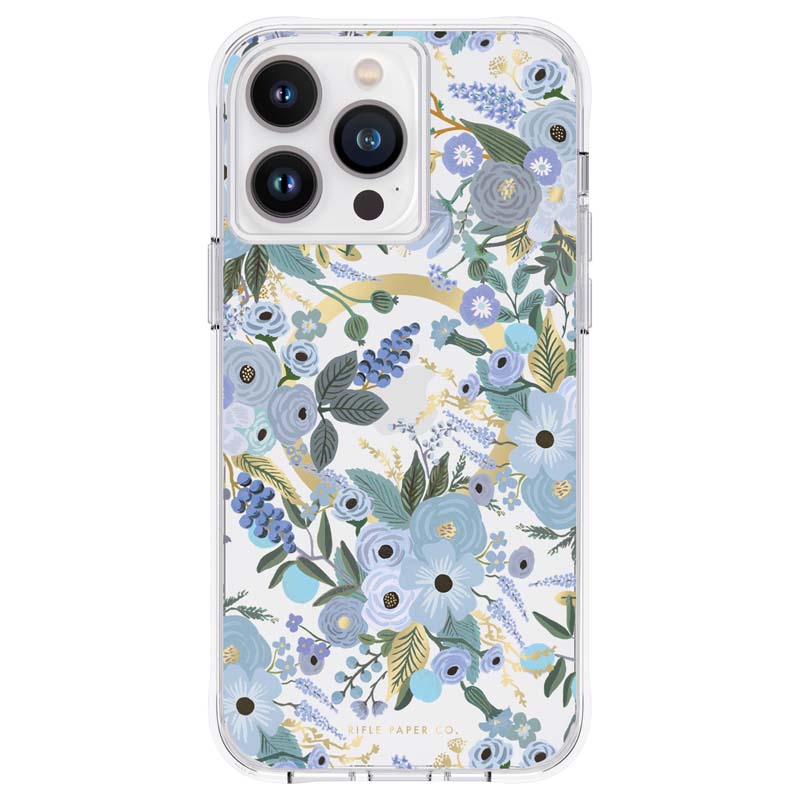 Rifle Paper Clear MagSafe - Case voor iPhone 14 Pro Max (Garden Party Blauw)