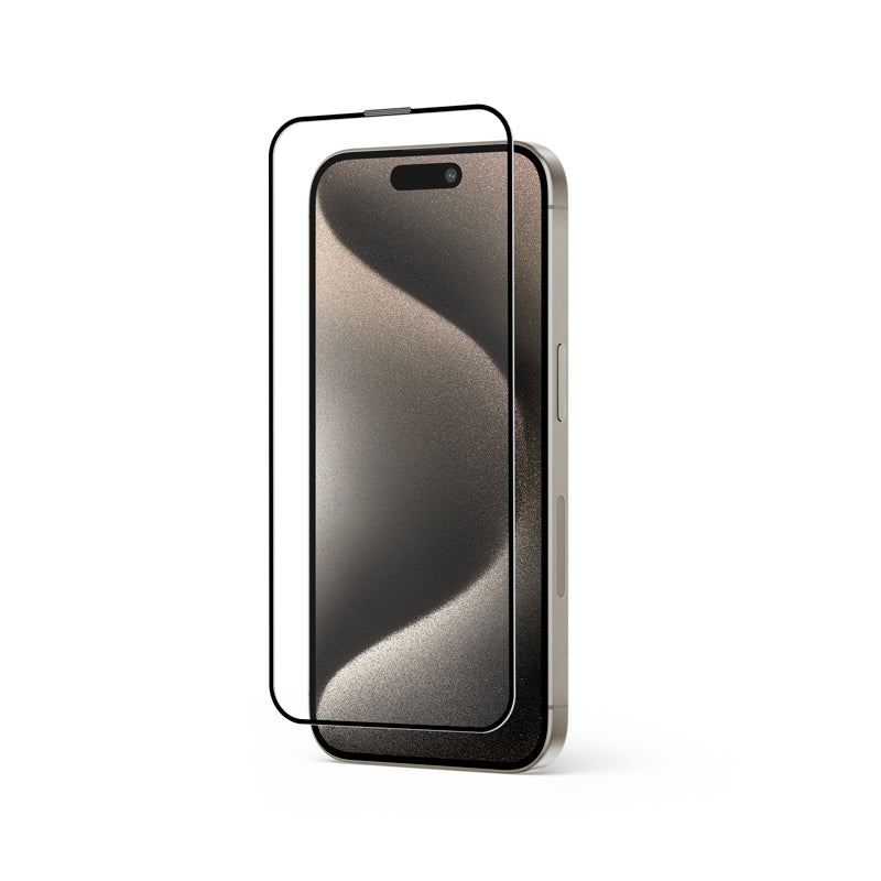 Crong Antibacterieel 3D-pantserglas - 9H volledig scherm gehard glas voor iPhone 15 Pro Max + installatieframe