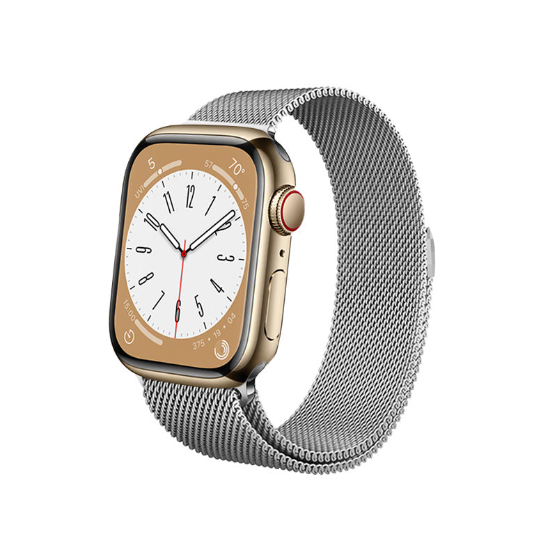 Crong Milano Steel voor Apple Watch 42/44/45 mm (zilver)