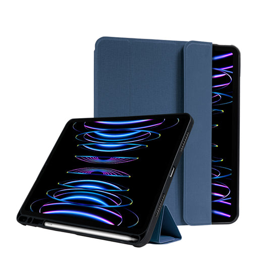 Crong FlexFolio - Case for iPad Pro 11" (2022-2021) / iPad Air 10.9" (5-4 gen.) with Apple Pencil holder (Blue)