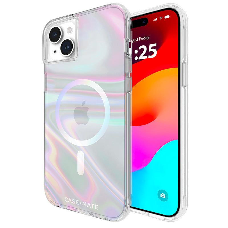 Case-Mate Soap Bubble MagSafe – iPhone 15 Plus Hülle (irisierend)