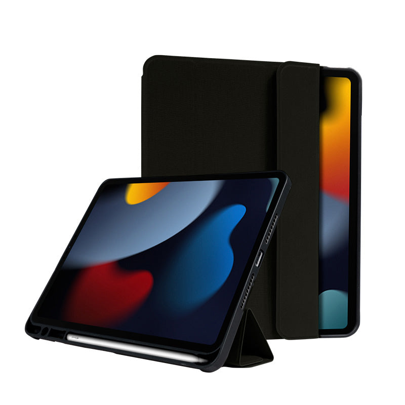 Crong FlexFolio  Case for iPad 10.2 (2021-2019) with Apple Pencil holder (Black)