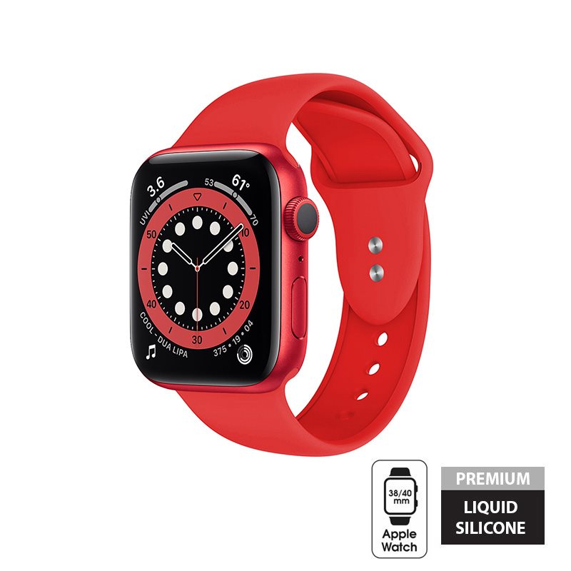 Crong Liquid Band für Apple Watch 38/40/41 mm (Rot)