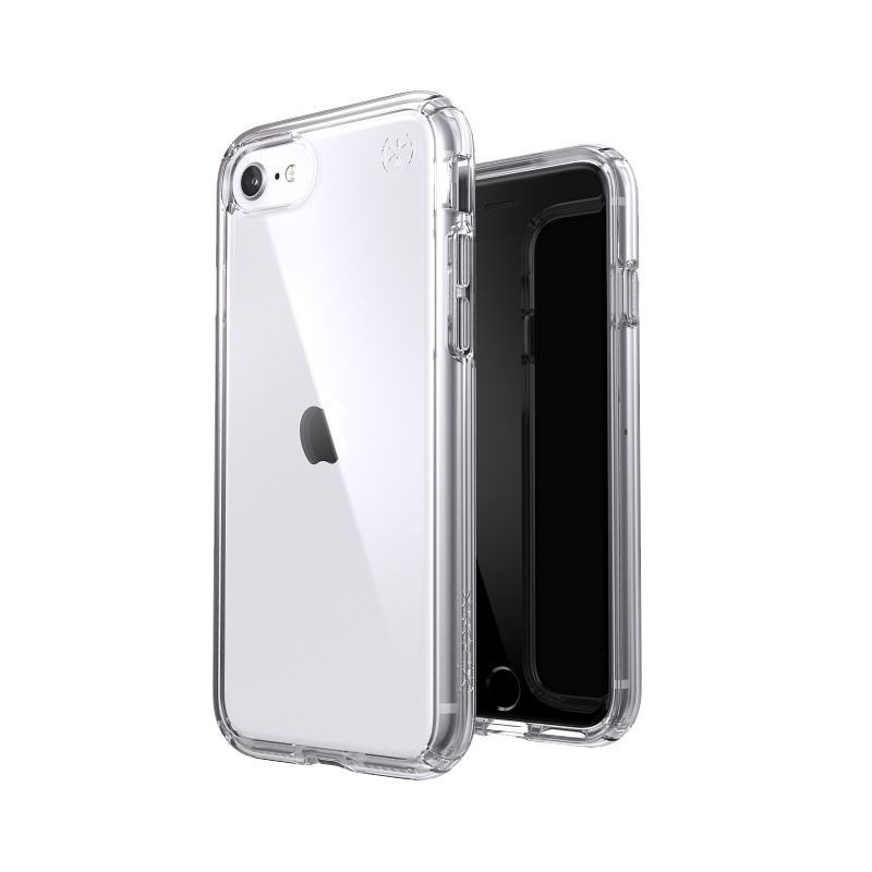 Speck Presidio Perfect Clear - Case iPhone SE (2022 / 2020 / 8 / 7 with MICROBAN (Clear/Clear)