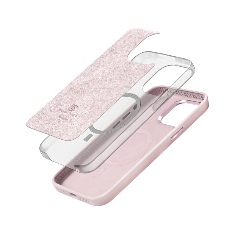 Crong Color Cover LUX Magnetisch - Hoesje voor iPhone 15 MagSafe (roze)