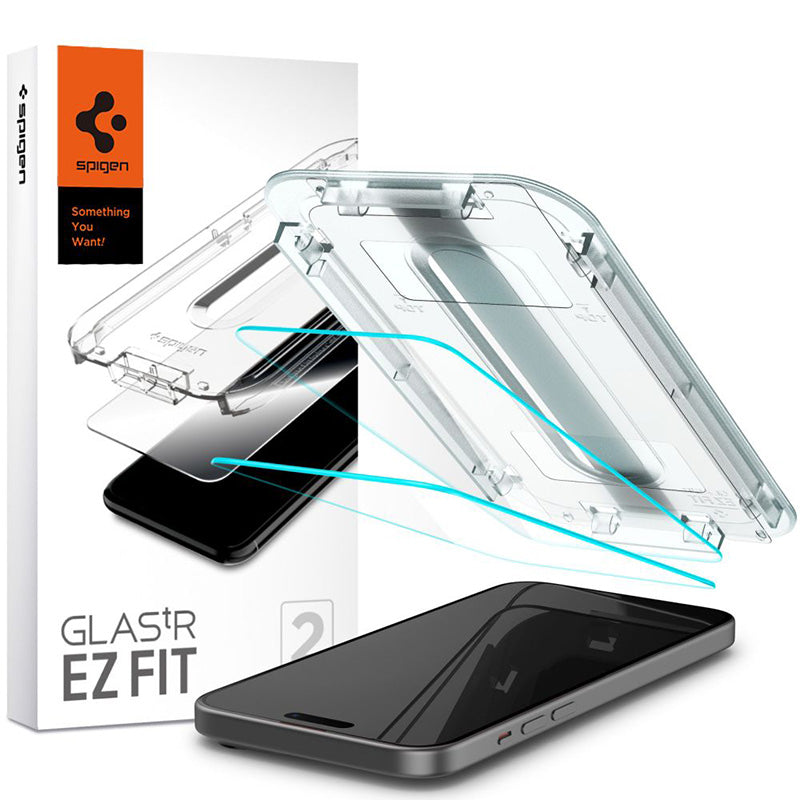 Spigen GLAS.TR EZ FIT 2-pack - gehard glas voor iPhone 15 2 stuks