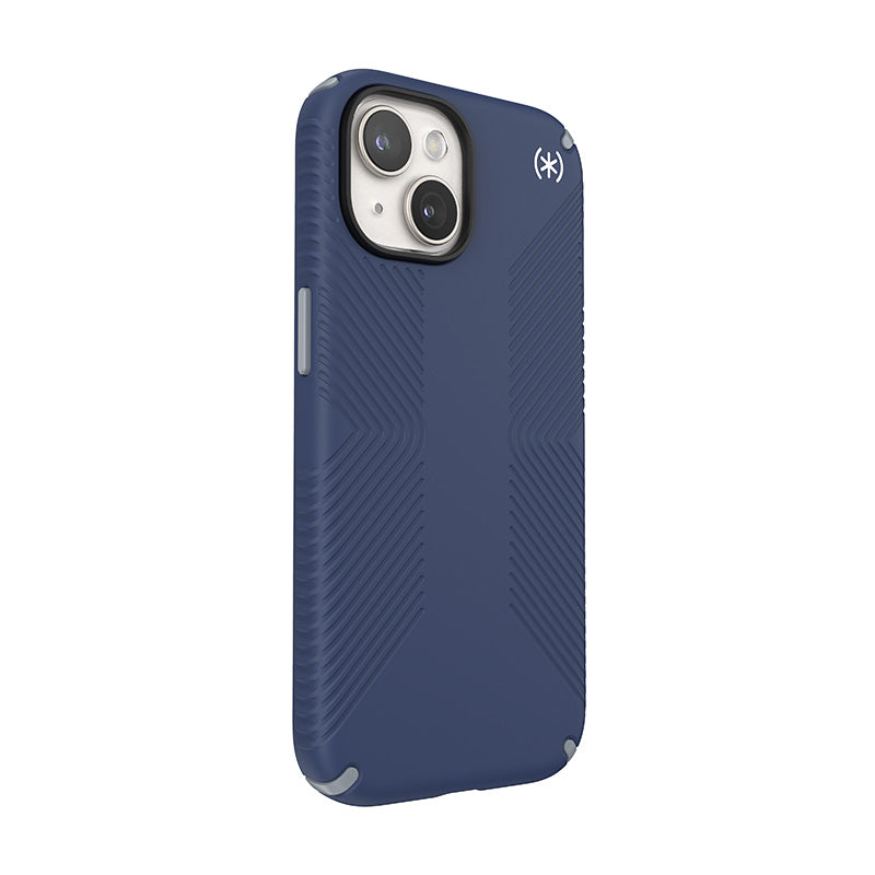 Speck Presidio2 Grip - Case for iPhone 15 / iPhone 14 / iPhone 13 (Coastal Blue / Dustgrey / White)