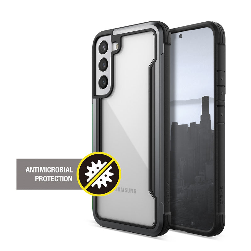 X-Doria Raptic Shield Pro - hoesje voor Samsung Galaxy S22+ 5G (antimicrobiële bescherming) (zwart)