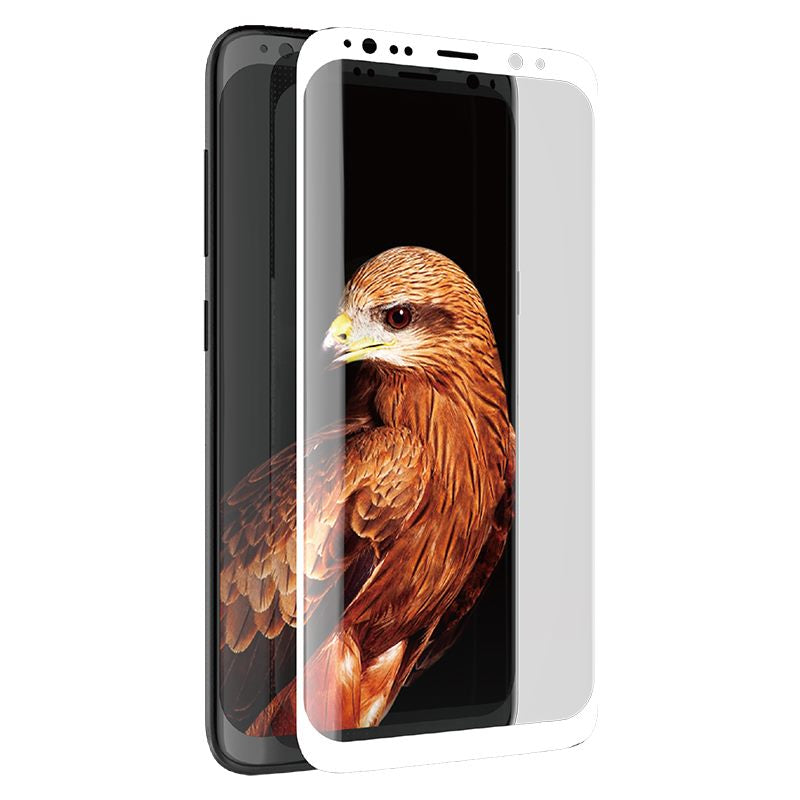 X-Doria Armor 3D Glass - Gehard glas 9H displaybeschermer voor Samsung Galaxy S8 (witte rand)