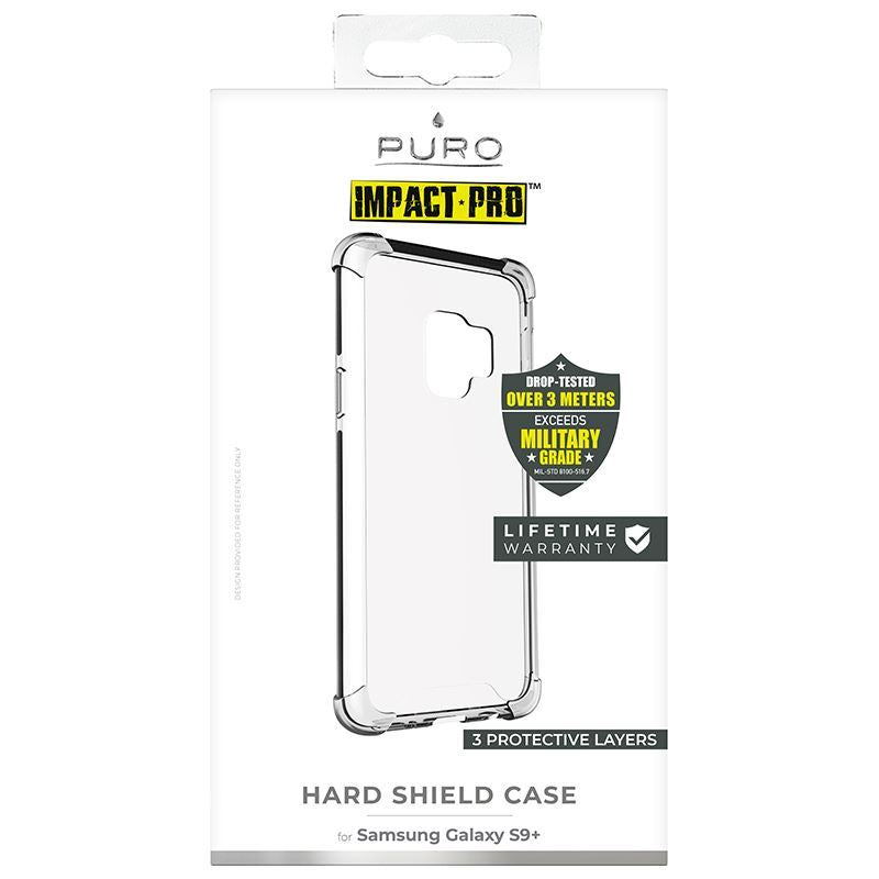 PURO Impact Pro Hard Shield - Case for Samsung Galaxy S9 + (Black)