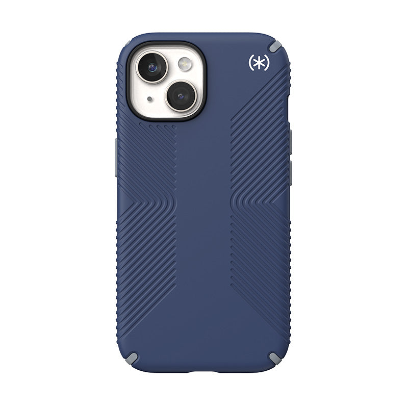 Speck Presidio2 Grip - Case for iPhone 15 / iPhone 14 / iPhone 13 (Coastal Blue / Dustgrey / White)