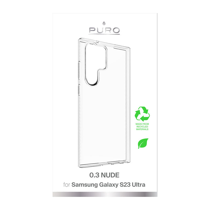 PURO 0.3 Nude – Cover voor Samsung Galaxy S23 Ultra (Transparant)