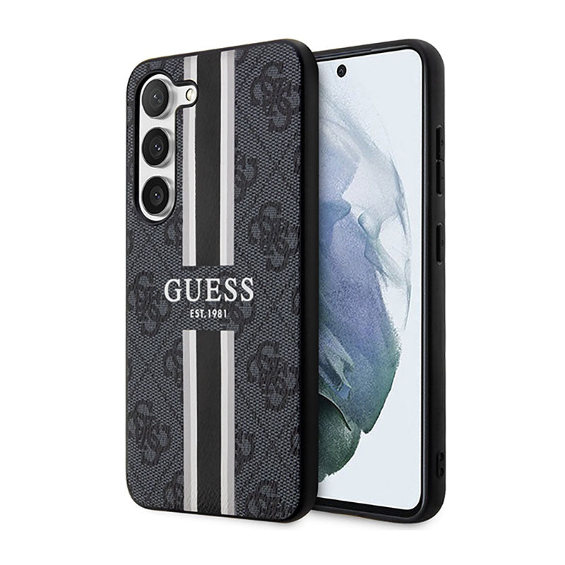 Guess 4G bedrukte streep - hoesje voor Samsung Galaxy S23 (zwart)