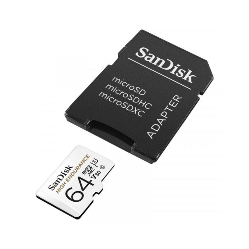 SanDisk High Endurance microSDXC – Speicherkarte 64 GB Klasse 10 UHS-I 100/40 MB/s mit Adapter