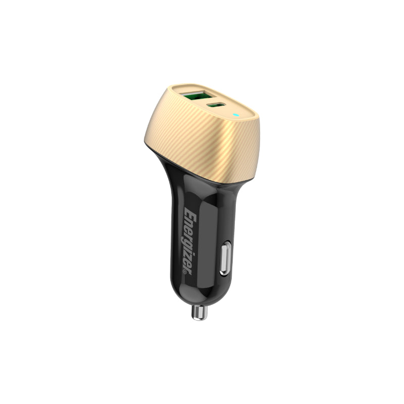 Energizer Ultimate - USB-C &amp; USB-A 38W PD + QC3.0 Autoladegerät (Gold / Schwarz)