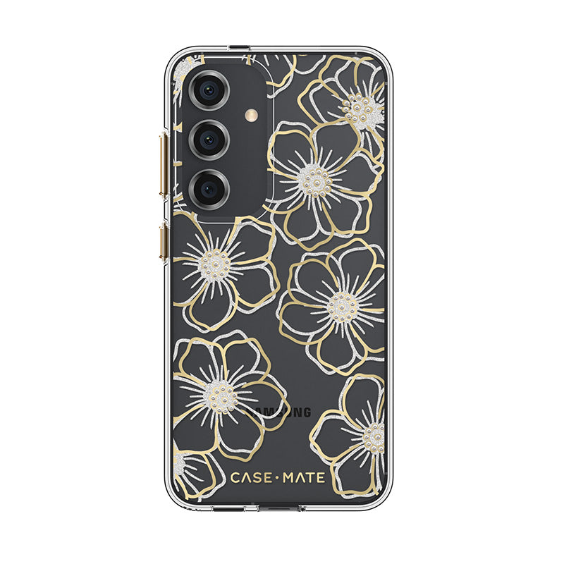 Case-Mate Floral Gems - Hülle für Samsung Galaxy S24 (Gold)