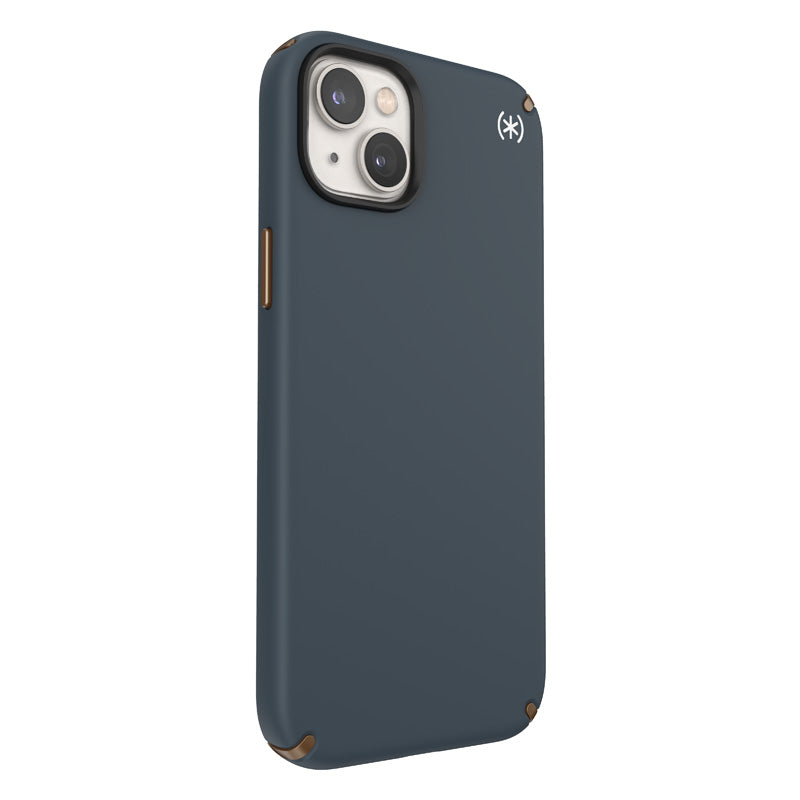 Speck Presidio2 Pro - Case for iPhone 15 Plus / 14 Plus with MICROBAN coating (Charcoal / Cool Bronze / Slate)