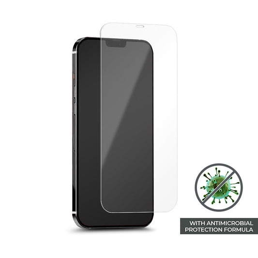 PURO Anti-Bacterial Protective Tempered Glass with Antibacterial Protection for iPhone 12 Pro Max Screen