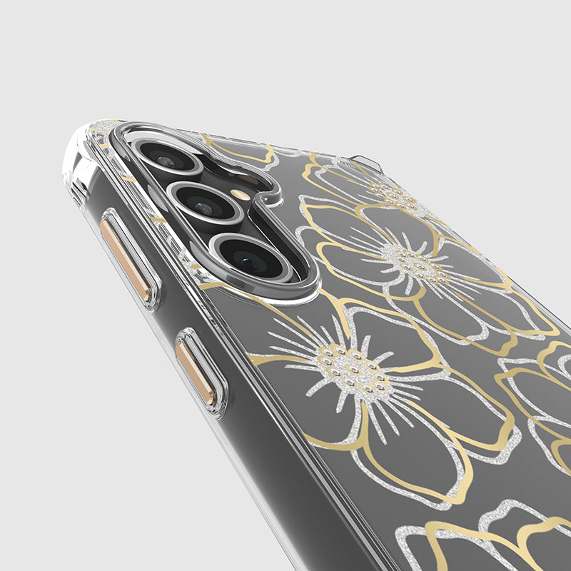 Case-Mate Floral Gems - hoesje voor Samsung Galaxy S23 FE 5G (goud)