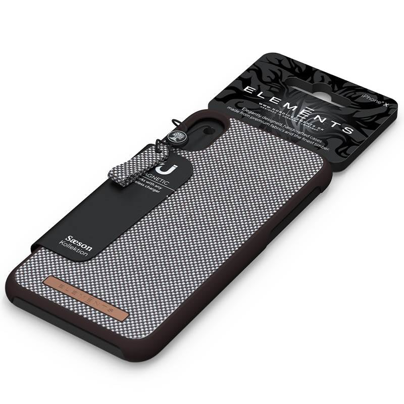 Nordic Elements Saeson Idun - hoesje voor iPhone XR (donkerbruin patroon 1)