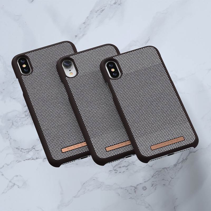 Nordic Elements Saeson Idun - hoesje voor iPhone XR (donkerbruin patroon 1)