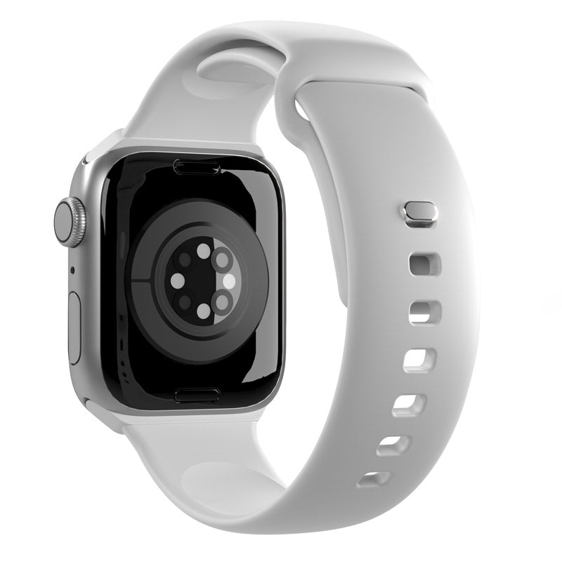 PURO ICON - elastische band voor Apple Watch 42/44/45/49 mm (S/M &amp; M/L) (wit)