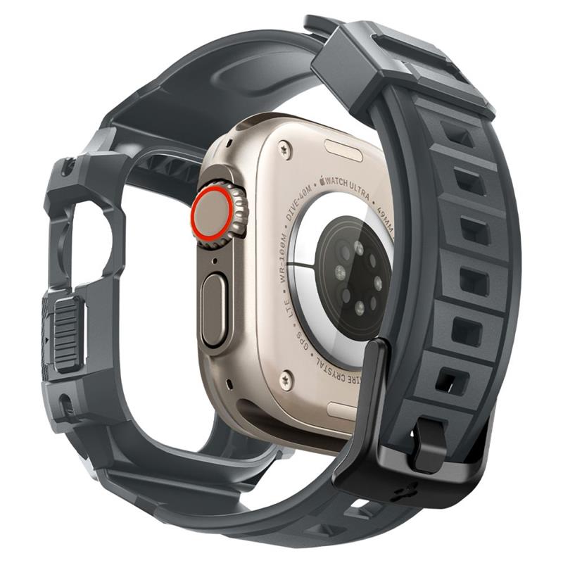 Spigen Rugged Armor Pro - Armband mit Hülle für Apple Watch Ultra 49 mm (Dunkelgrau)