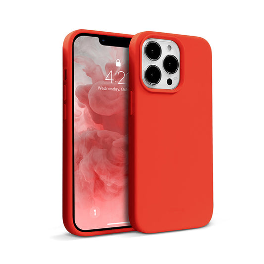 Crong Color Cover Liquid Silicone Case for iPhone 13 Pro (Red)