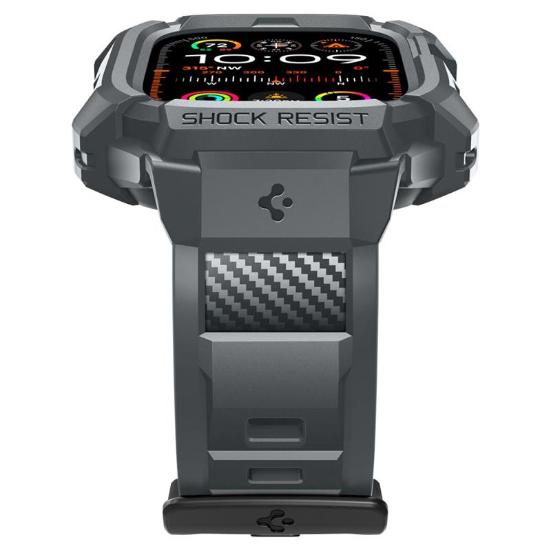 Spigen Rugged Armor Pro - Armband mit Hülle für Apple Watch Ultra 49 mm (Dunkelgrau)