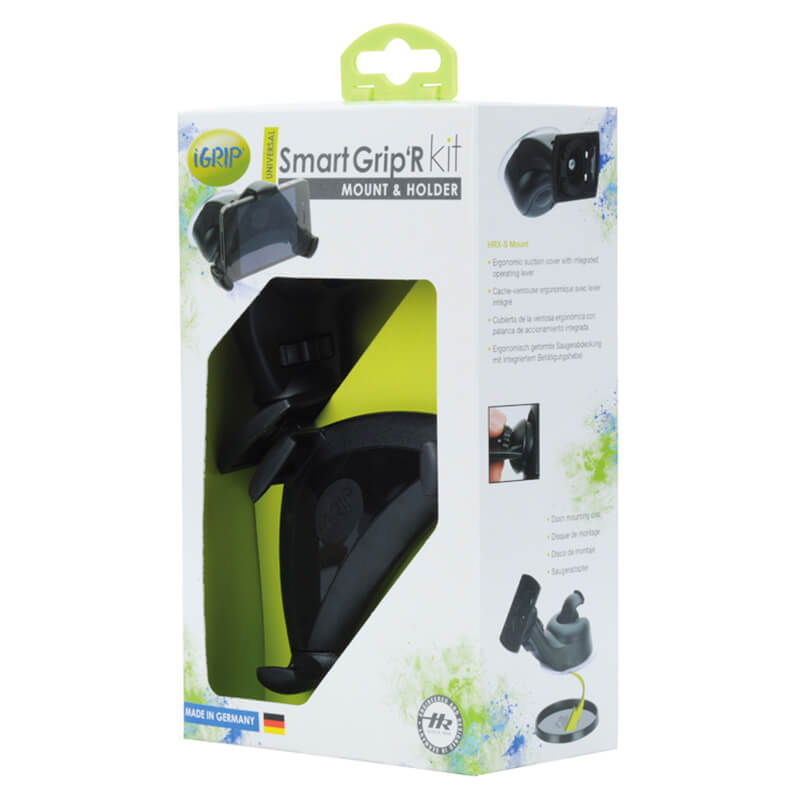 iGrip Universal Smart Grip´R Kit - Universele autohouder voor smartphones 50 - 75 mm breed, 103 - 127 mm hoog