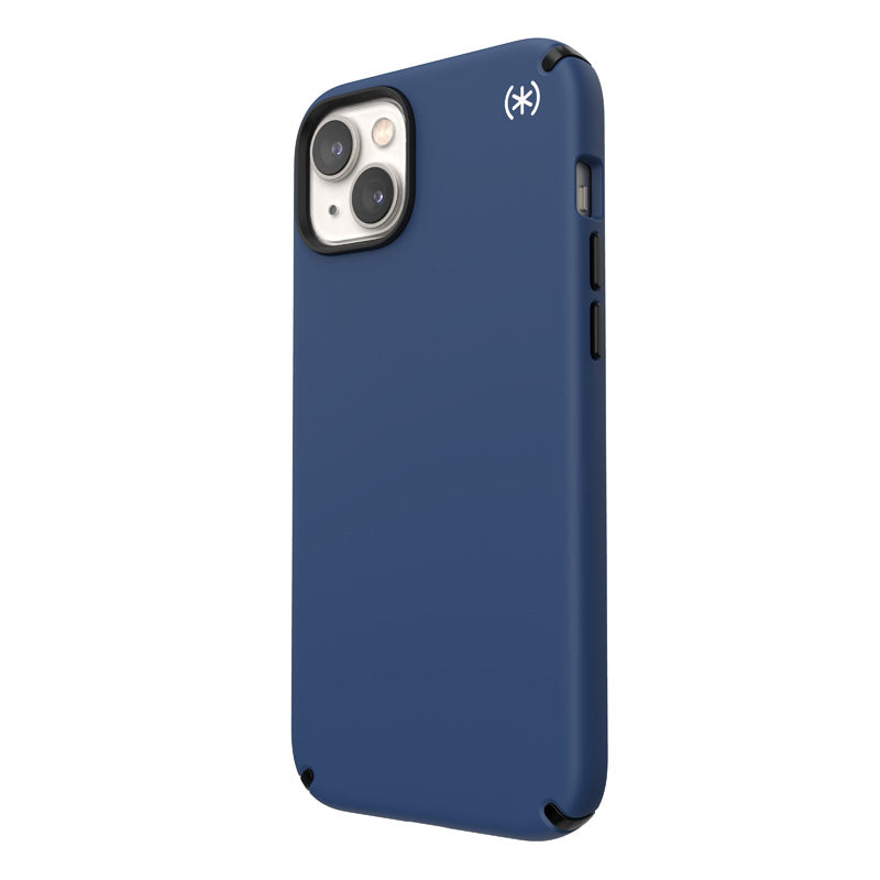 Speck Presidio2 Pro - Case for iPhone 15 Plus / 14 Plus with MICROBAN coating (Coastal Blue / Black / White)