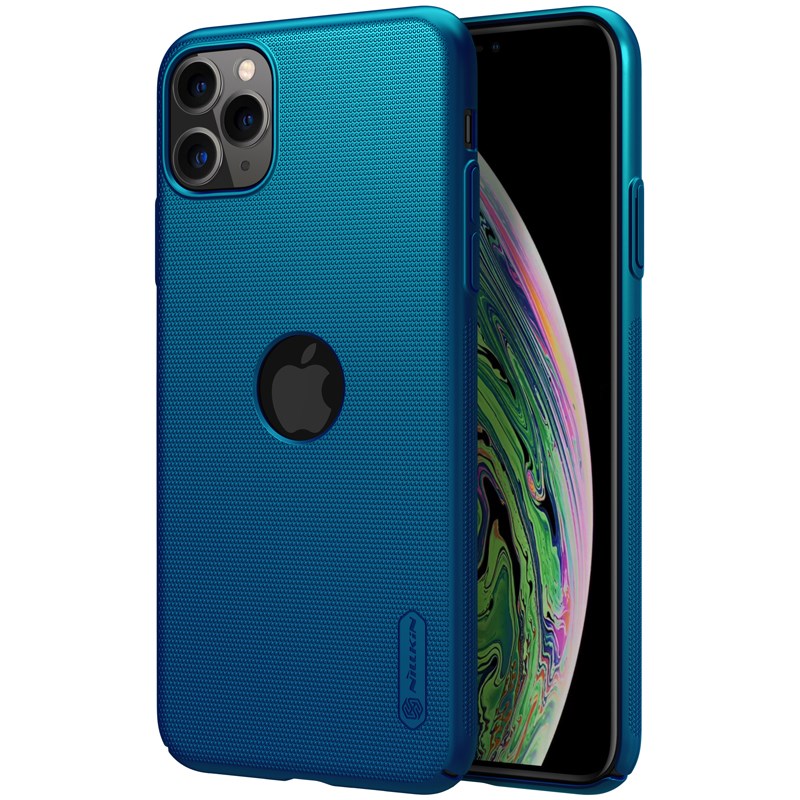 Nillkin Super Frosted Shield - Case for Apple iPhone 11 Pro Max z wyciêciem na logo (Peacock Blue)