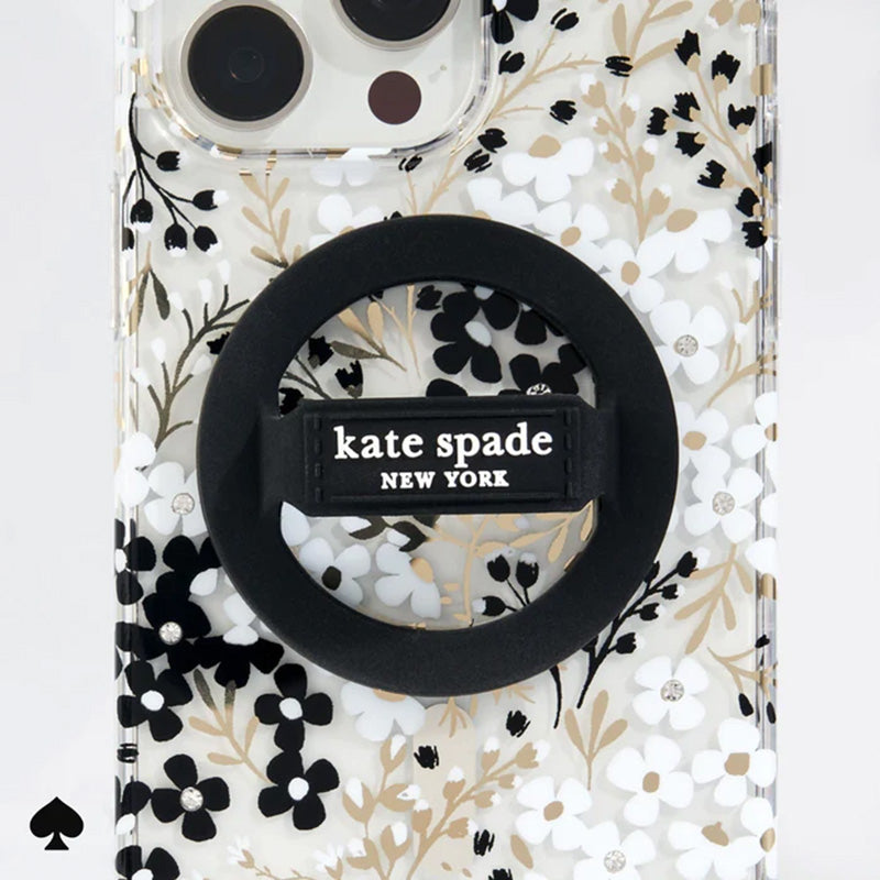 Kate Spade New York Magnetischer Schlaufengriff – MagSafe Fingerhalter (Schwarz)