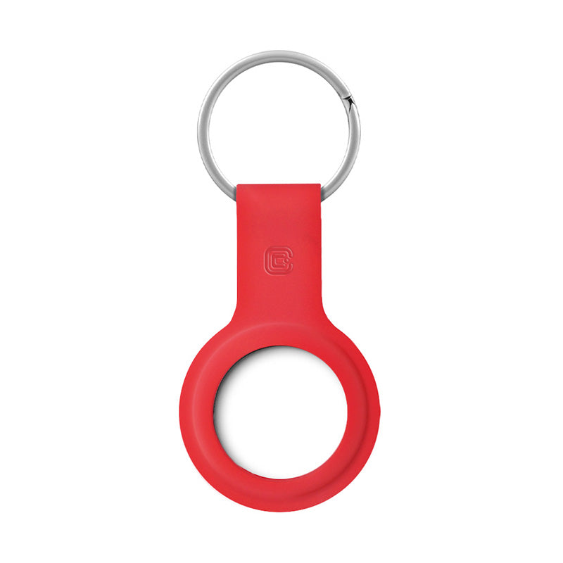 Crong Silicone Case with Key Ring - Protective case for Apple AirTag key ring (Red)