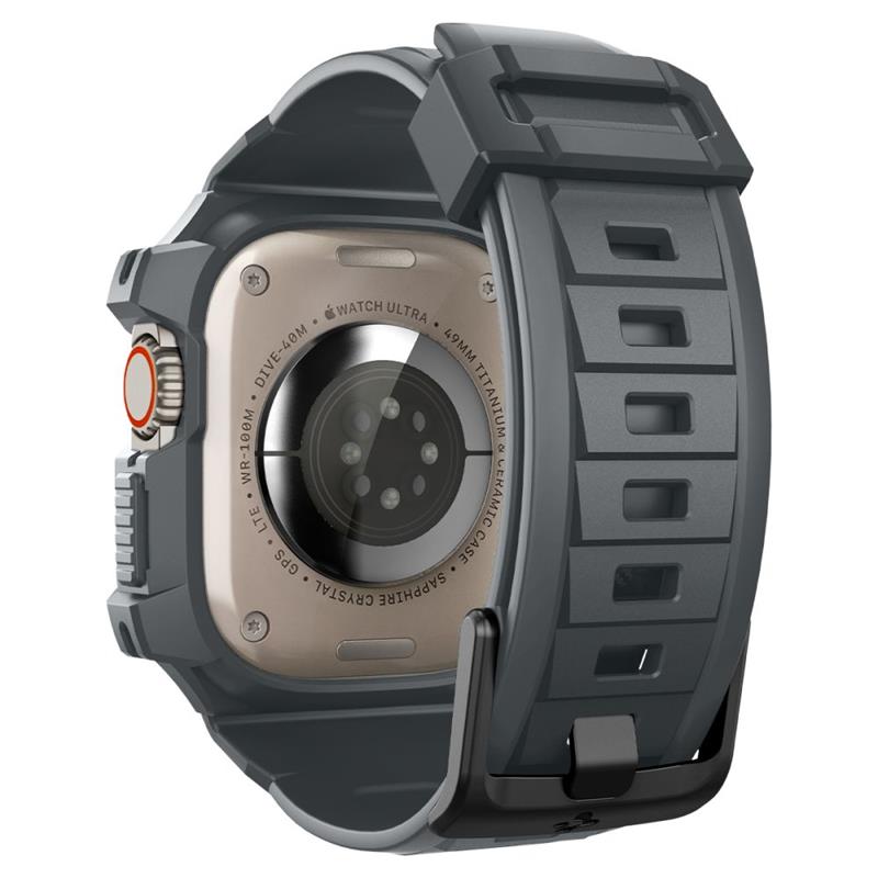 Spigen Rugged Armor Pro - Armband mit Hülle für Apple Watch Ultra 49 mm (Dunkelgrau)