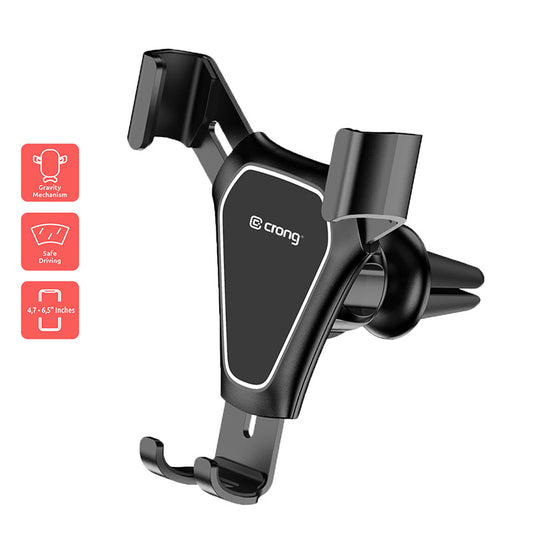 Crong Gravity Auto-Clip Car Holder - Gravity car holder 4.7 "- 6.5" (black)