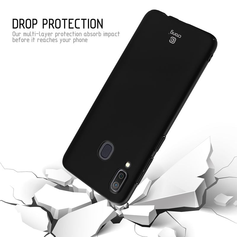 Crong Smooth Skin - Protective Case for Samsung Galaxy A30 (black)