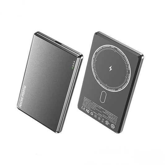 WEKOME WP-30 Mecha-serie Ultra Thin - Powerbank inductief 5000 mAh Snel opladen PD 20W MagSafe (aanslag)