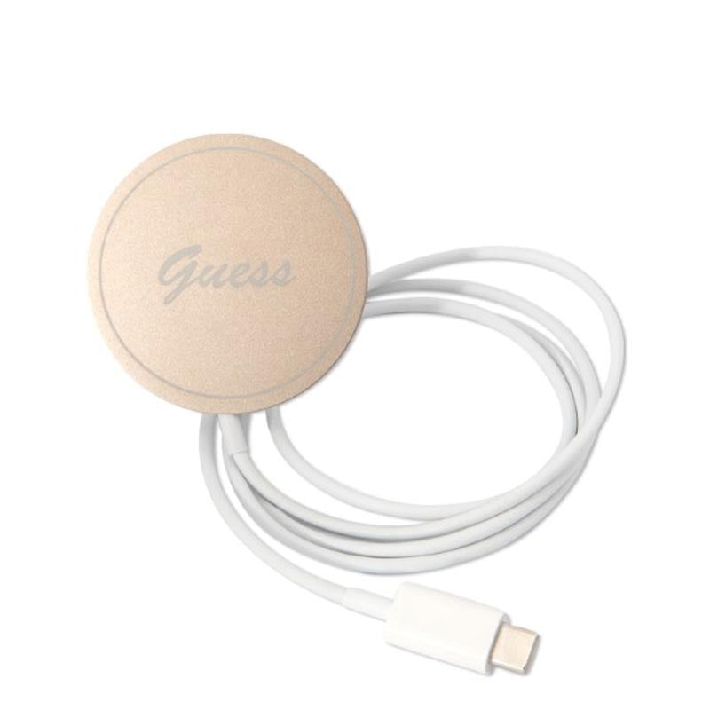 Guess Bundle Pack MagSafe 4G - Hüllenset für iPhone 14 Pro + MagSafe-Ladegerät (Schwarz/Gold)