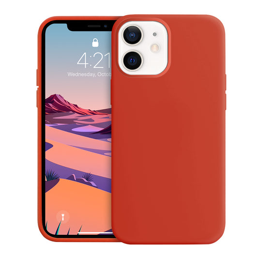 Crong Color Cover - Flexible Hülle für iPhone 12 Mini (Rot)