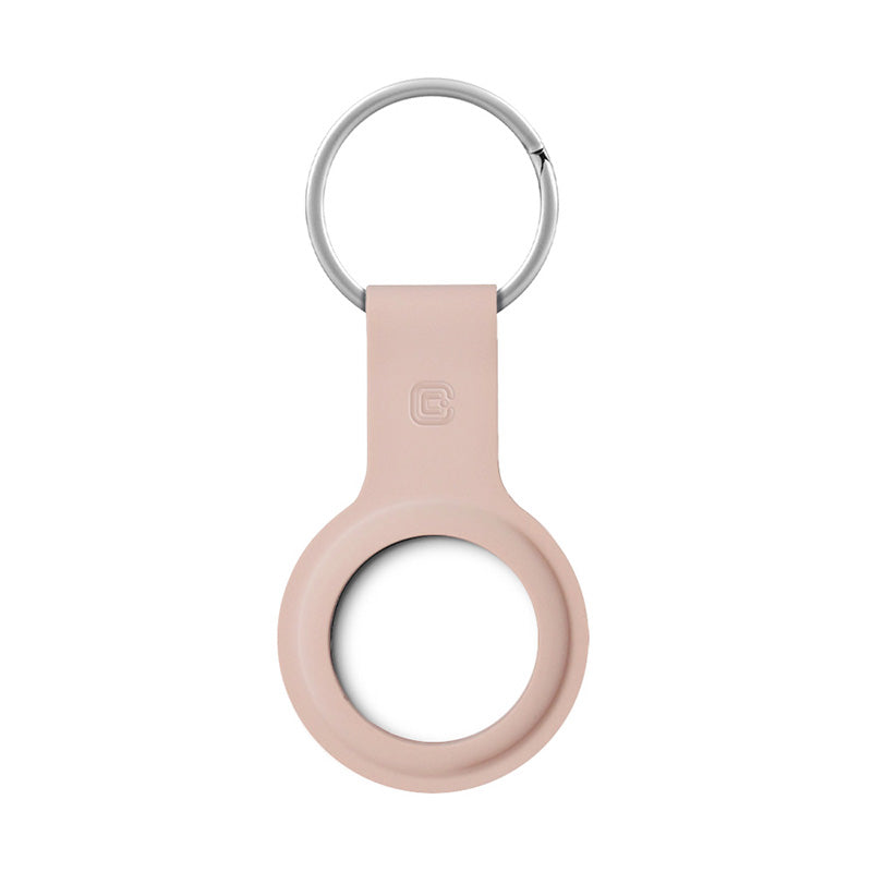 Crong Silicone Case with Key Ring - Protective case for Apple AirTag key ring (Sand Pink)