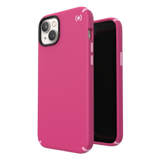 Speck Presidio2 Pro - Hülle für iPhone 15 Plus / 14 Plus mit MICROBAN-Beschichtung (Digitalpink / Blossompink / Weiß)