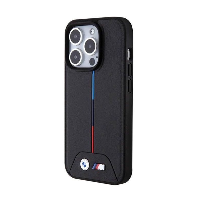 BMW Quilted Tricolor MagSafe - Case for iPhone 15 Pro (Black)