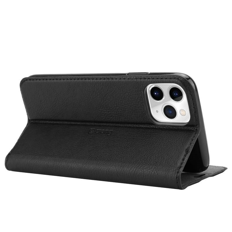 Crong Folio Case - PU Leather Case for iPhone 11 Pro Max (Black)