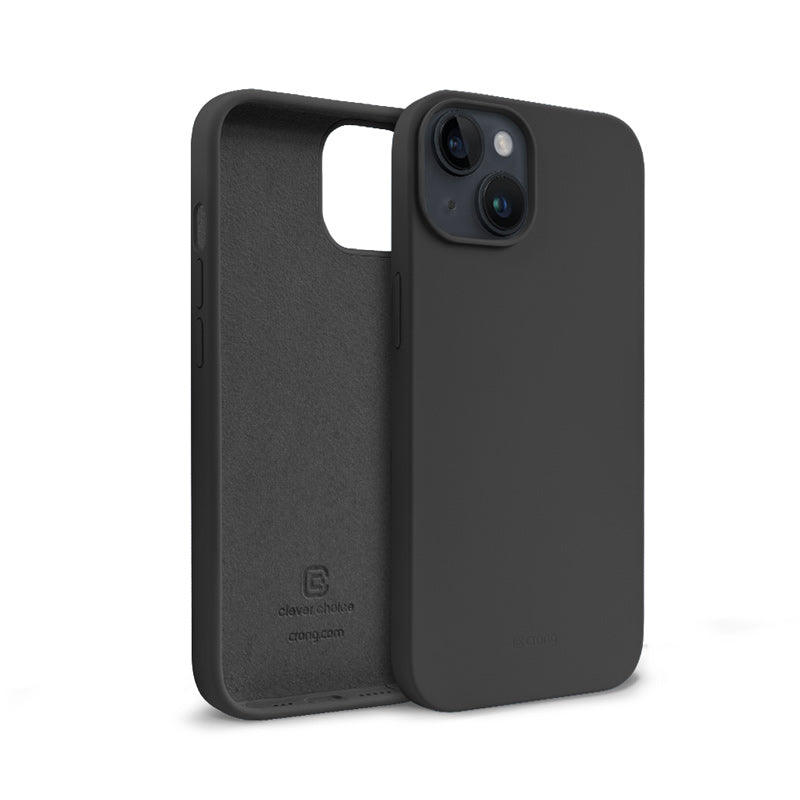 Crong Color Cover Liquid Silicone Case for iPhone 14 Max (Black)