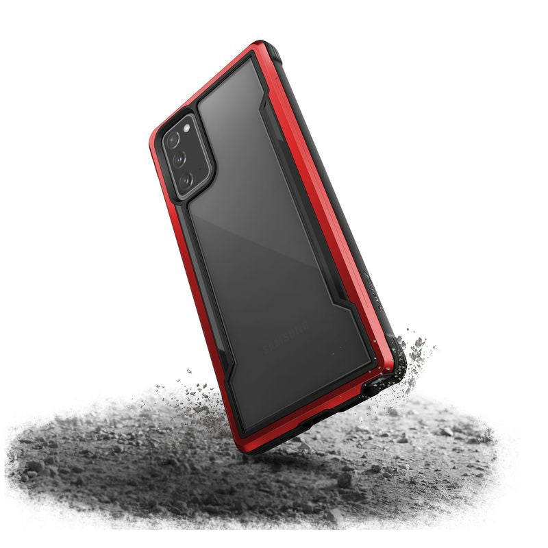 X-Doria Raptic Shield - aluminium behuizing voor Samsung Galaxy Note 20 (valtest 3m) (rood)